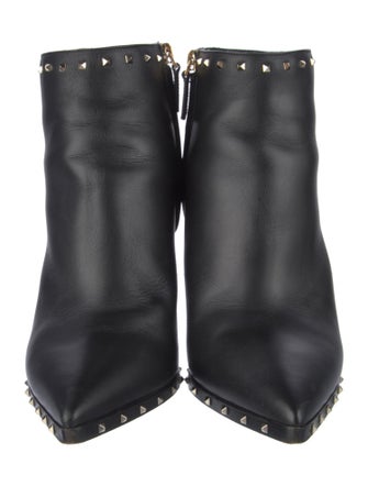 Valentino Rockstud Accents Leather Boots