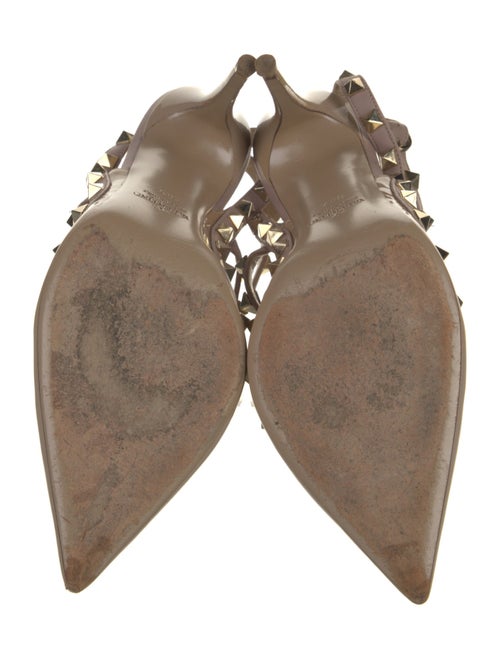 Valentino Rockstud Accents Patent Leather T-Strap Pumps