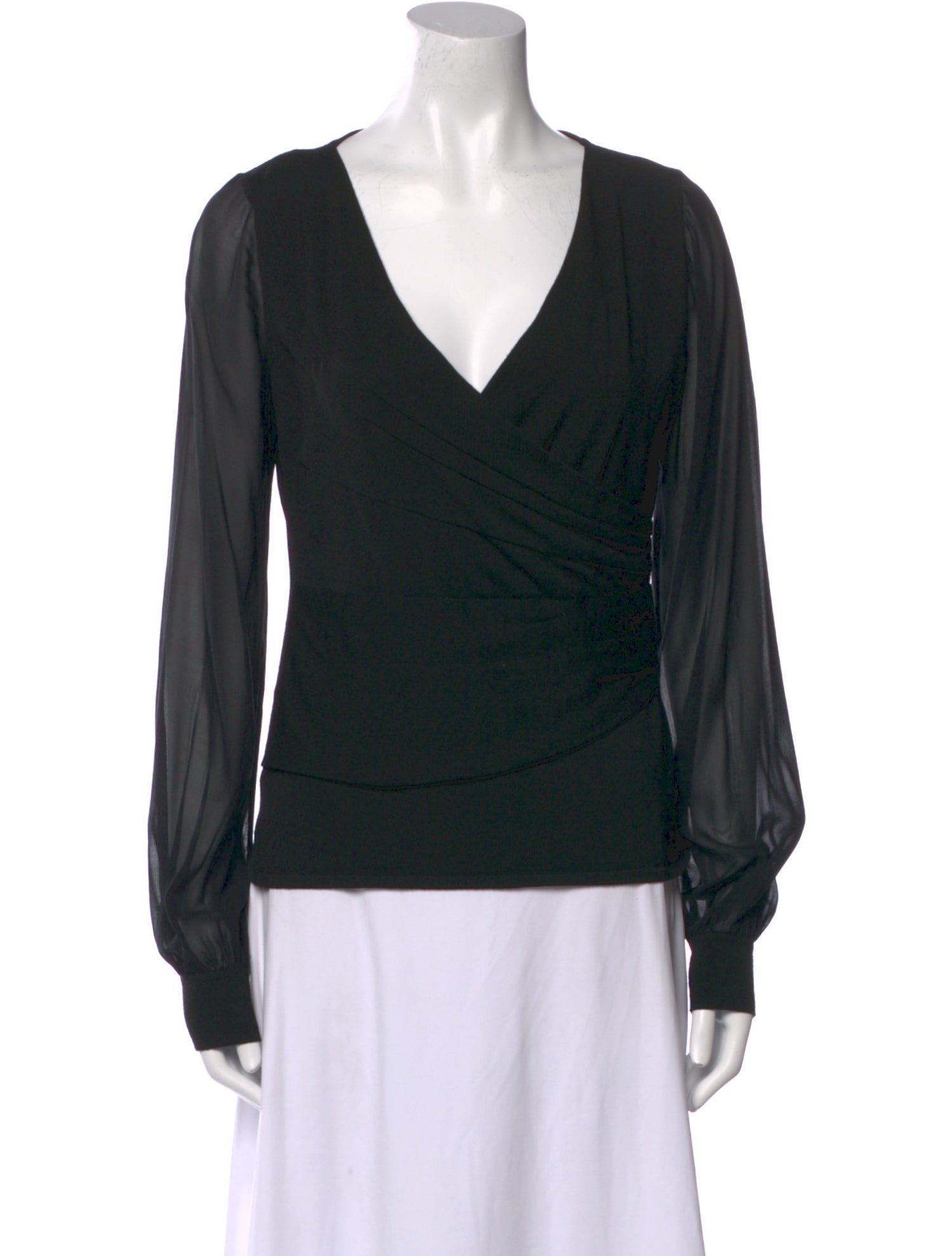 Valentino Wool V-Neck Blouse