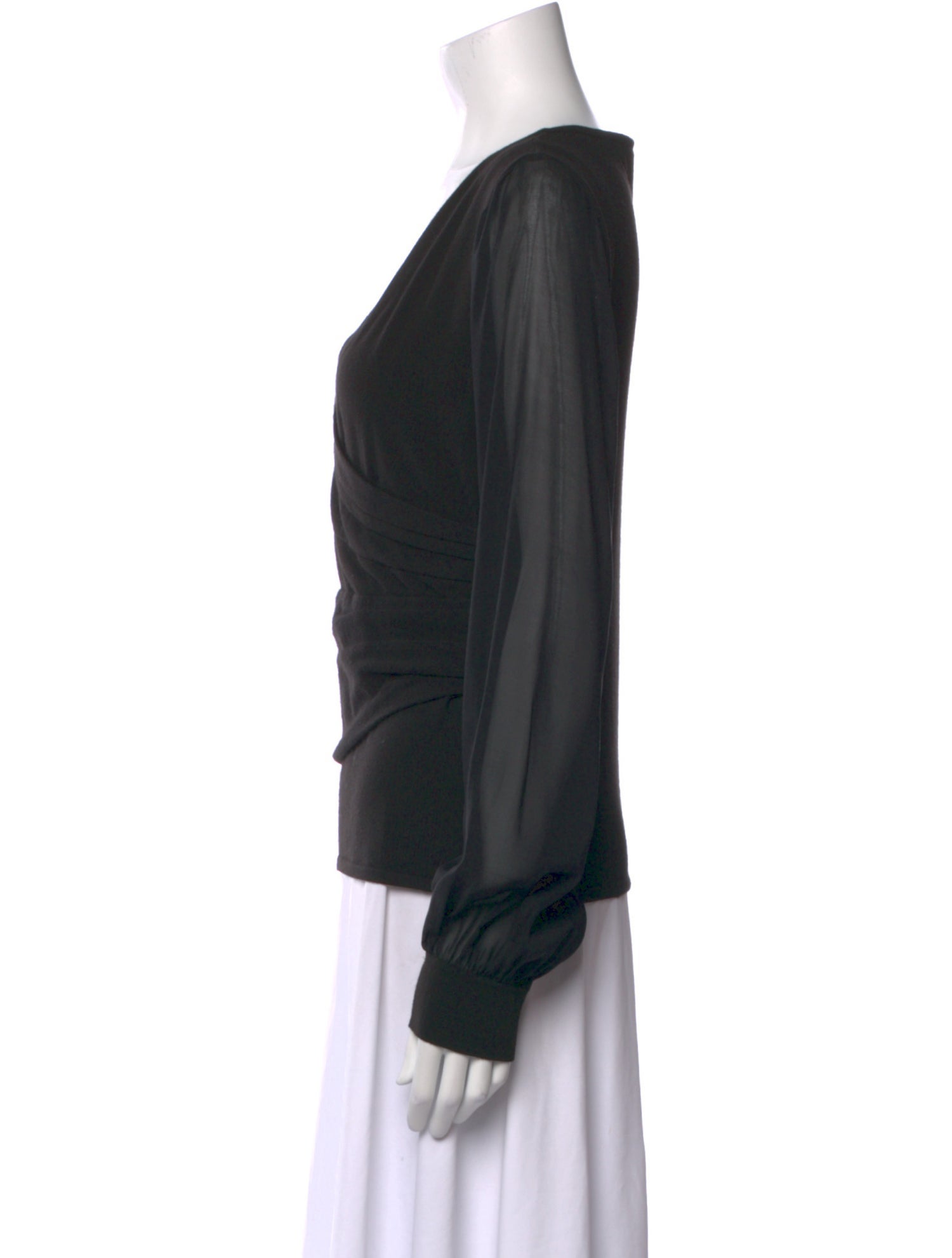 Valentino Wool V-Neck Blouse