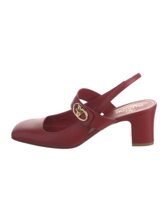 Valentino Leather Slingback Sandals