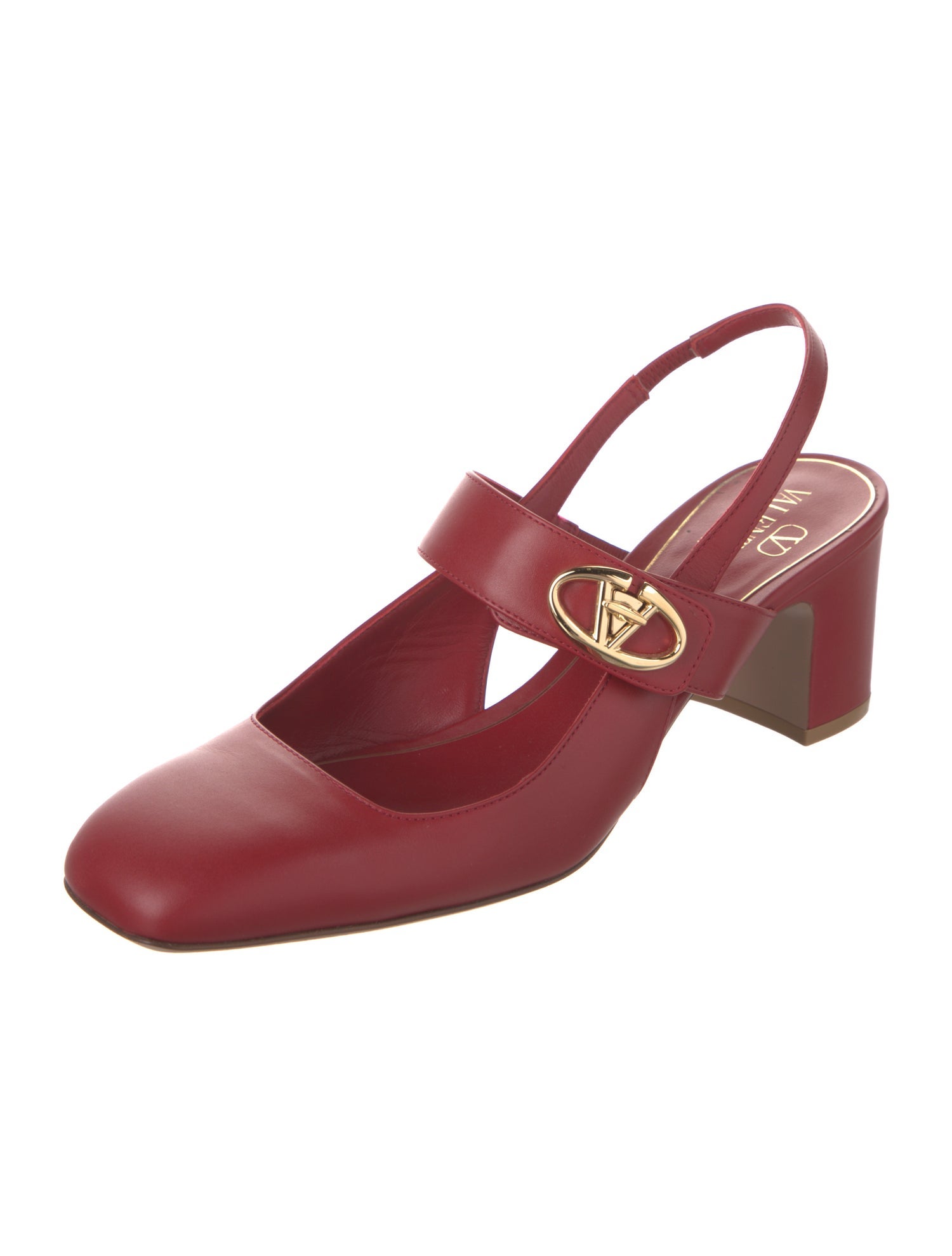 Valentino Leather Slingback Sandals