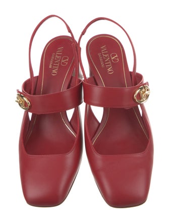 Valentino Leather Slingback Sandals