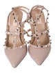 Valentino Rockstud Accents Leather T-Strap Pumps