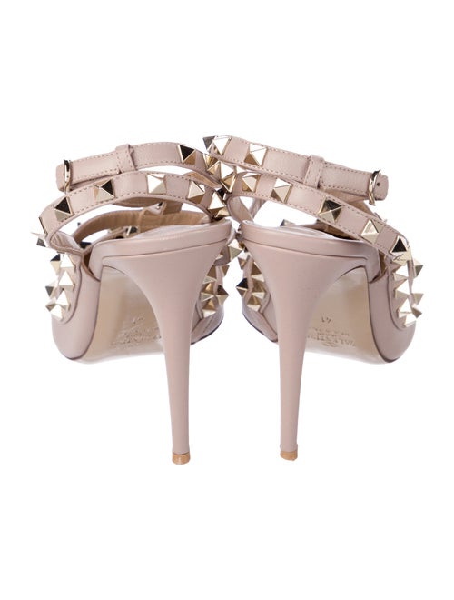 Valentino Rockstud Accents Leather T-Strap Pumps