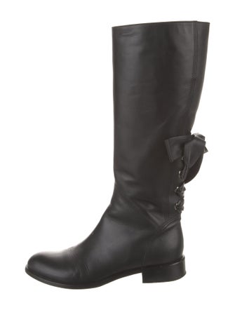 Valentino Leather Riding Boots