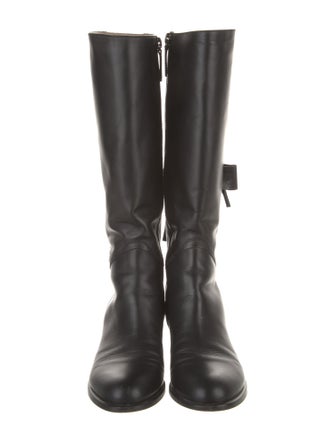 Valentino Leather Riding Boots