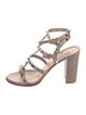 Valentino Rockstud Accents Leather Gladiator Sandals