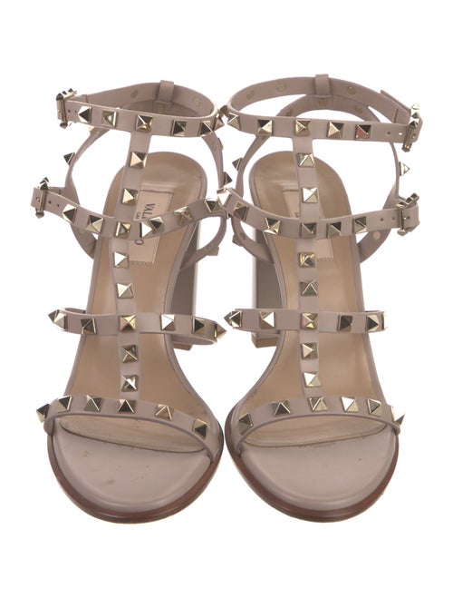 Valentino Rockstud Accents Leather Gladiator Sandals
