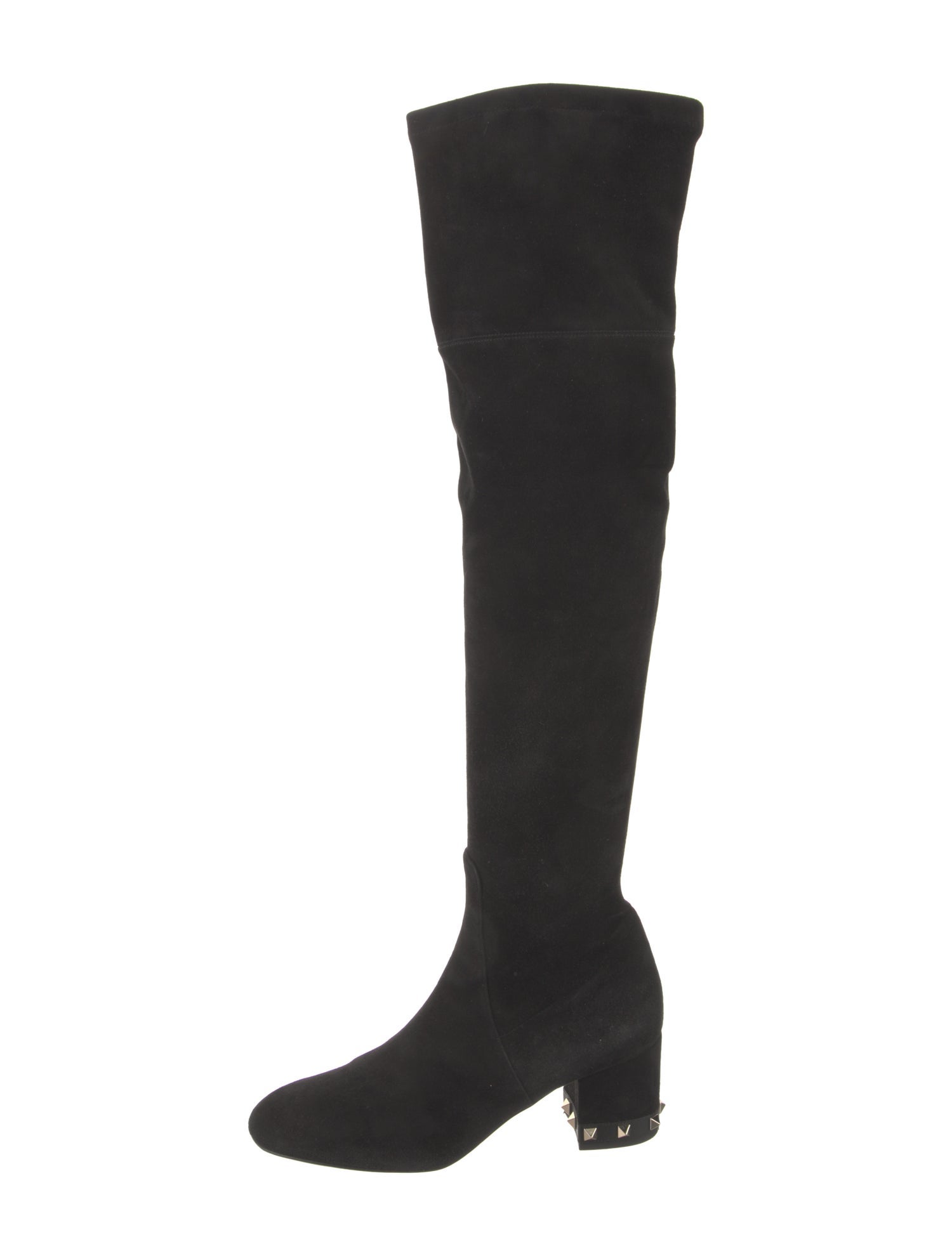 Valentino Rockstud Accents Suede Boots