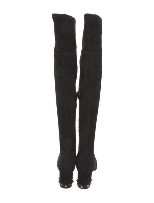 Valentino Rockstud Accents Suede Boots