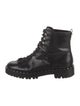 Valentino Rockstud Accents Leather Combat Boots