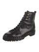 Valentino Rockstud Accents Leather Combat Boots