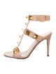 Valentino Rockstud Accents Leather T-Strap Sandals