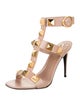 Valentino Rockstud Accents Leather T-Strap Sandals