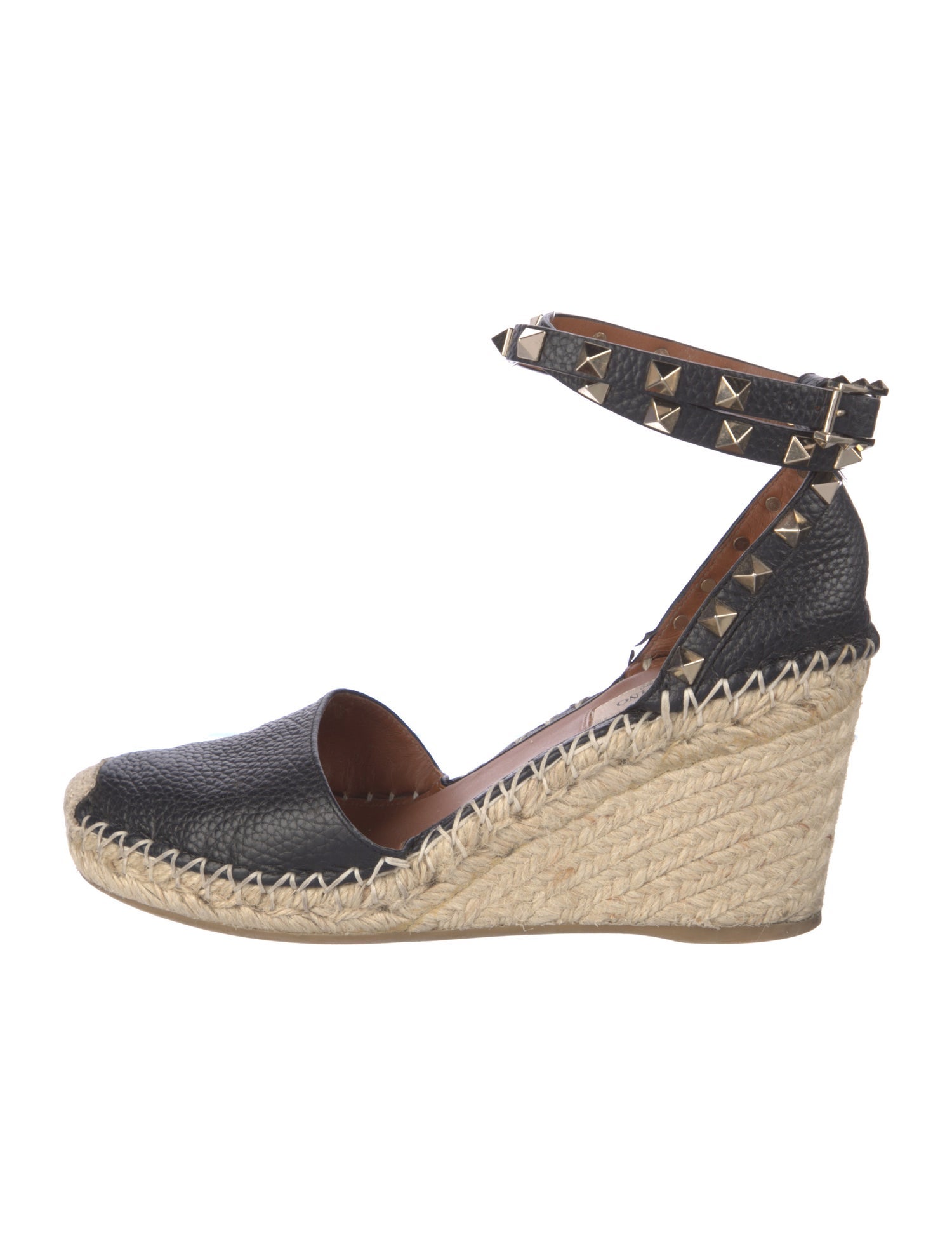 Valentino Rockstud Accents Leather D'Orsay Pumps