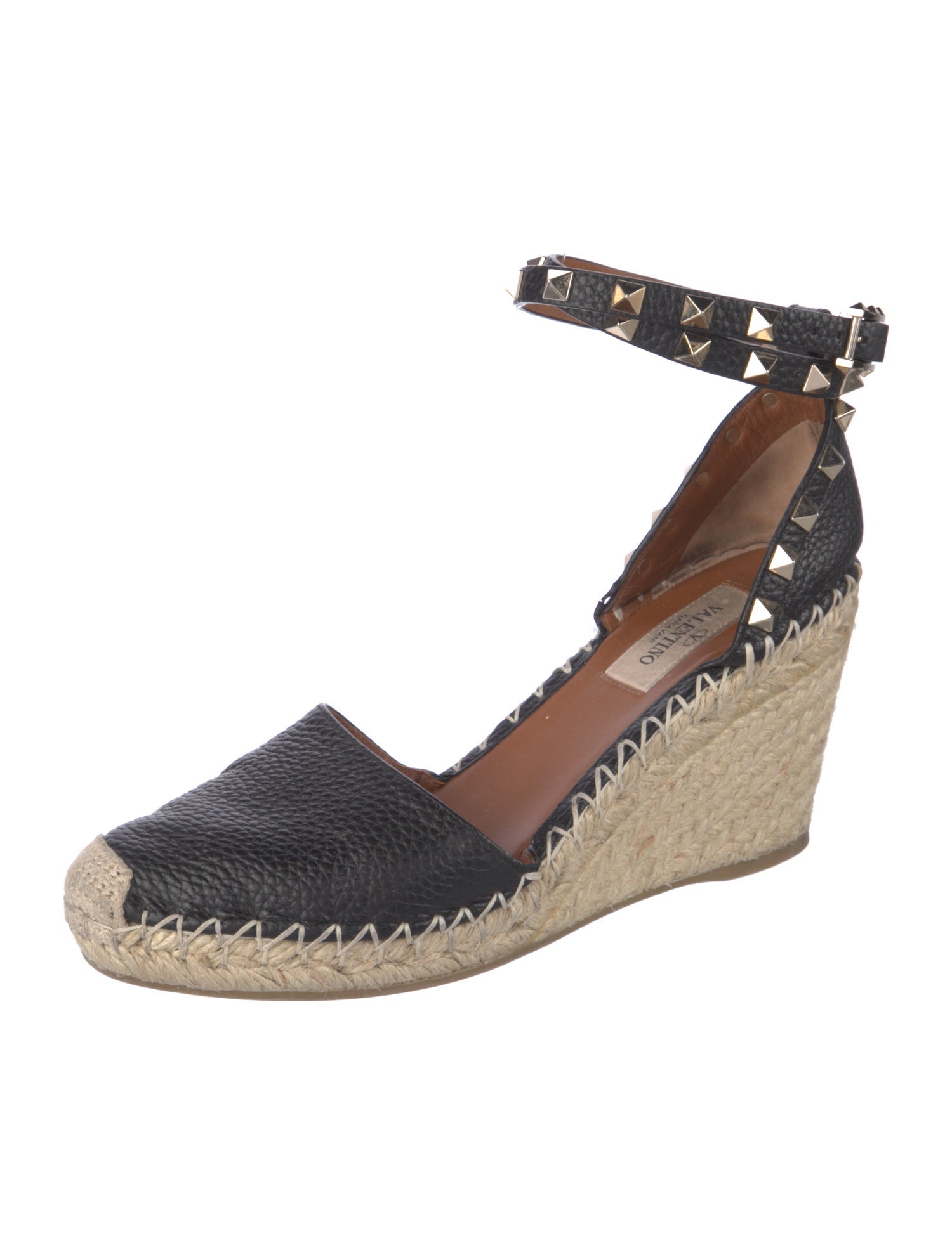 Valentino Rockstud Accents Leather D'Orsay Pumps