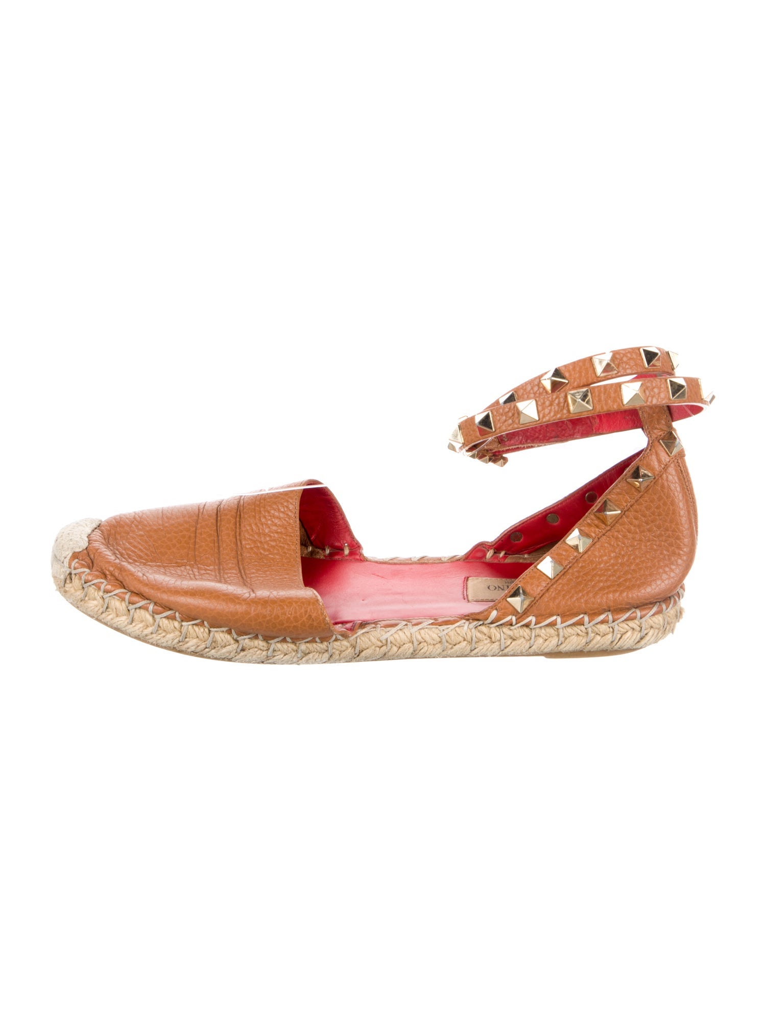 Valentino Rockstud Accents Leather D'Orsay Flats