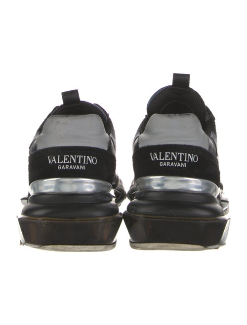 Valentino Leather Camouflage Print Sneakers