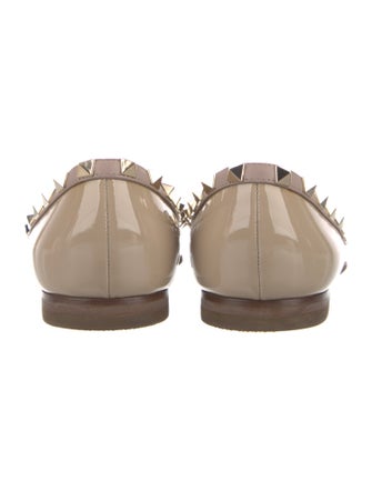 Valentino Rockstud Accents Patent Leather Ballet Flats