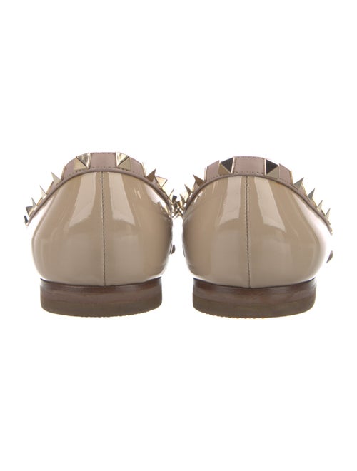 Valentino Rockstud Accents Patent Leather Ballet Flats