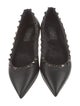 Valentino Rockstud Accents Leather Ballet Flats