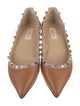 Valentino Rockstud Accents Leather Ballet Flats