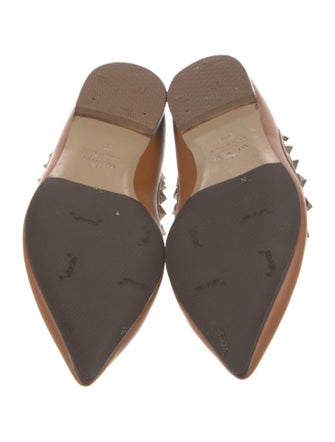 Valentino Rockstud Accents Leather Ballet Flats
