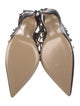 Valentino Rockstud Accents Leather T-Strap Pumps