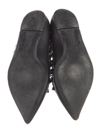 Valentino Rockstud Accents Leather Ballet Flats
