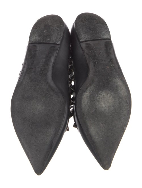 Valentino Rockstud Accents Leather Ballet Flats