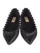 Valentino Rockstud Accents Leather Ballet Flats