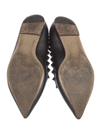 Valentino Rockstud Accents Leather Ballet Flats