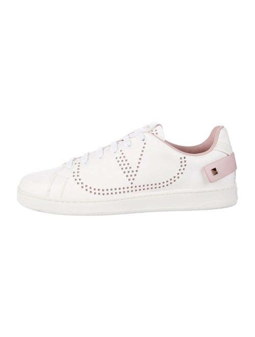 Valentino Rockstud Accents Leather Sneakers