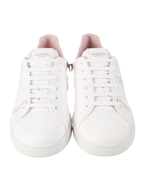 Valentino Rockstud Accents Leather Sneakers