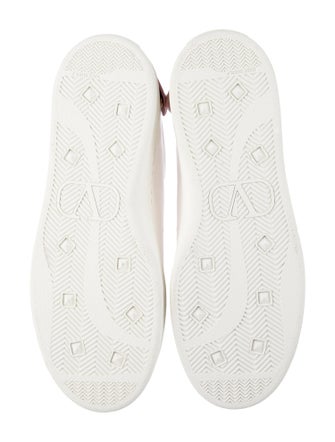 Valentino Rockstud Accents Leather Sneakers