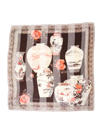 Valentino Silk Floral Print Scarf