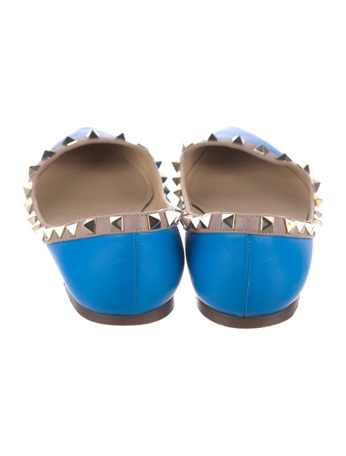 Valentino Rockstud Accents Leather Ballet Flats