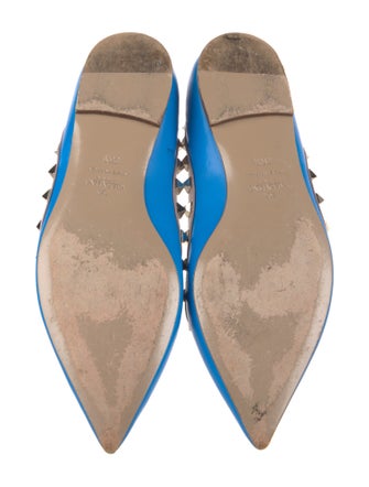 Valentino Rockstud Accents Leather Ballet Flats