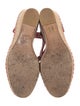 Valentino Leather Whipstitch Trim Espadrilles
