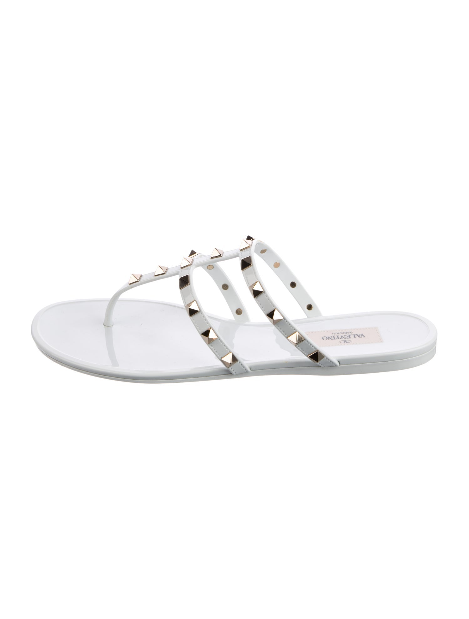 Valentino Rockstud Accents Rubber Slides