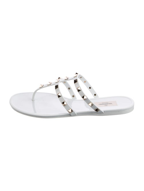 Valentino Rockstud Accents Rubber Slides