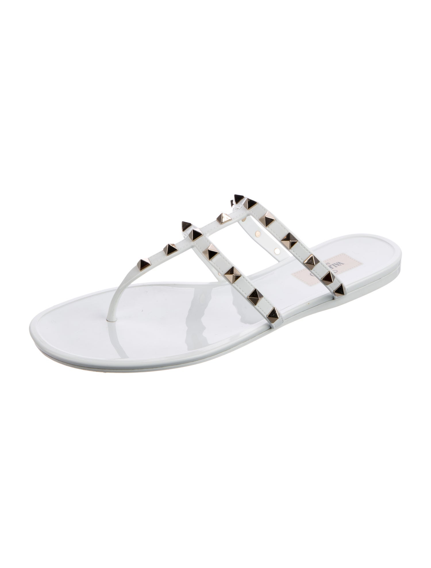 Valentino Rockstud Accents Rubber Slides