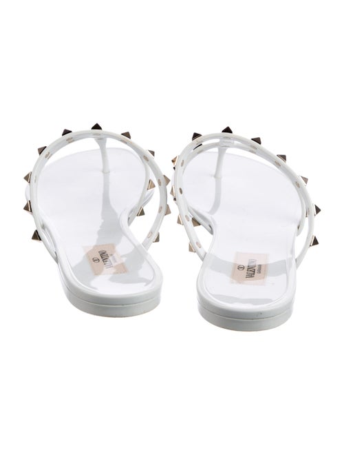 Valentino Rockstud Accents Rubber Slides