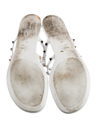 Valentino Rockstud Accents Rubber Slides