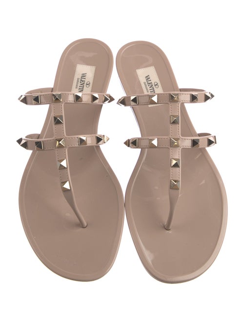 Valentino Rockstud Accents Rubber Slides