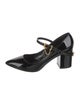 Valentino Patent Leather Chain-Link Accents Pumps