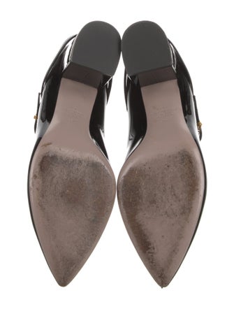 Valentino Patent Leather Chain-Link Accents Pumps