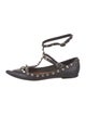 Valentino Rockstud Accents Leather Ballet Flats