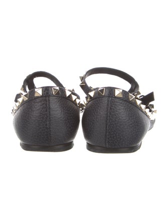Valentino Rockstud Accents Leather Ballet Flats